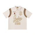 STUDIOS Contrast Panel Cotton Polo Shirt