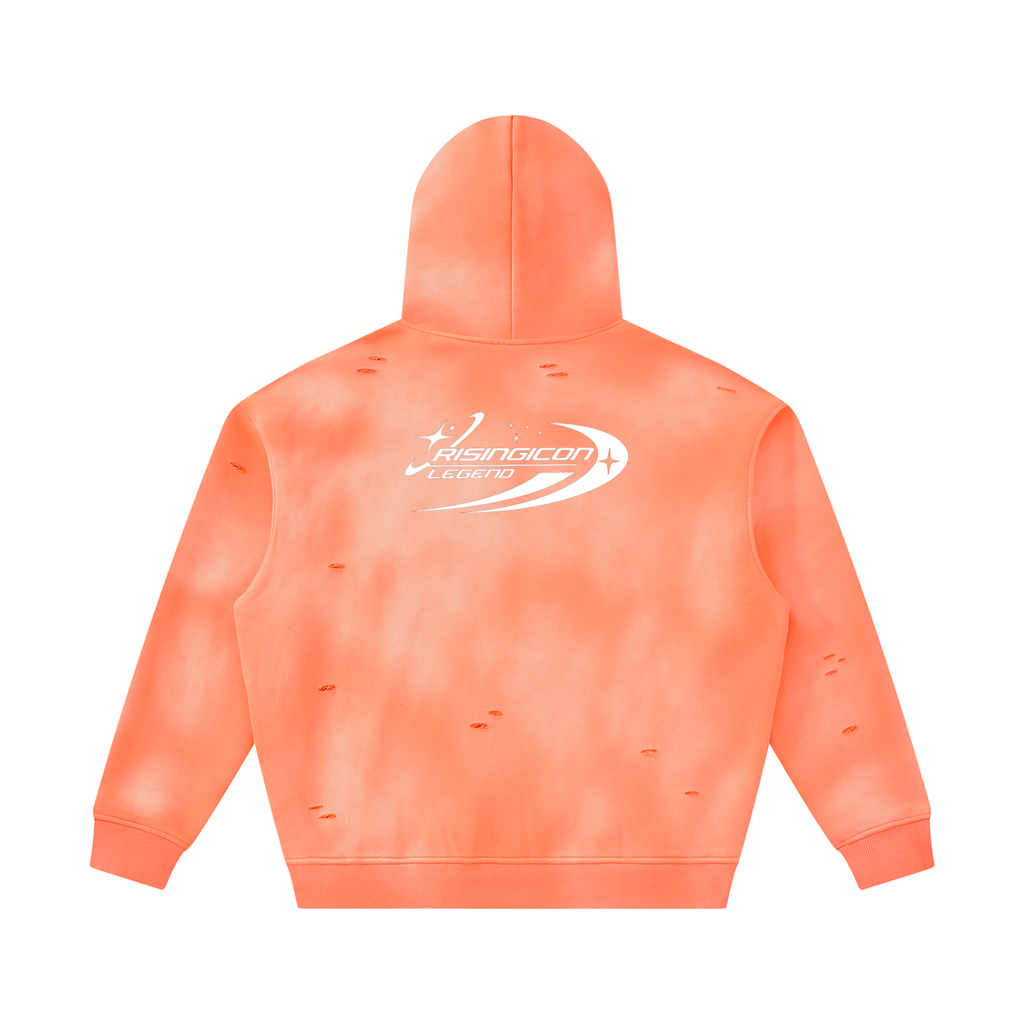 WAVE LORDS Sunfade Frayed Fleece Hoodie