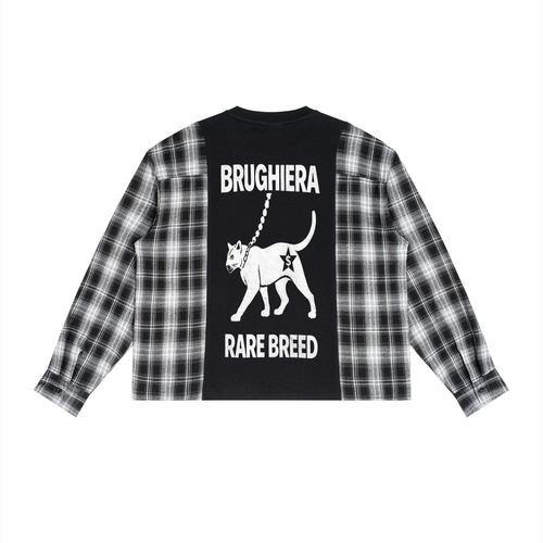 BB Unisex Plaid Panel Long Sleeve T-Shirt