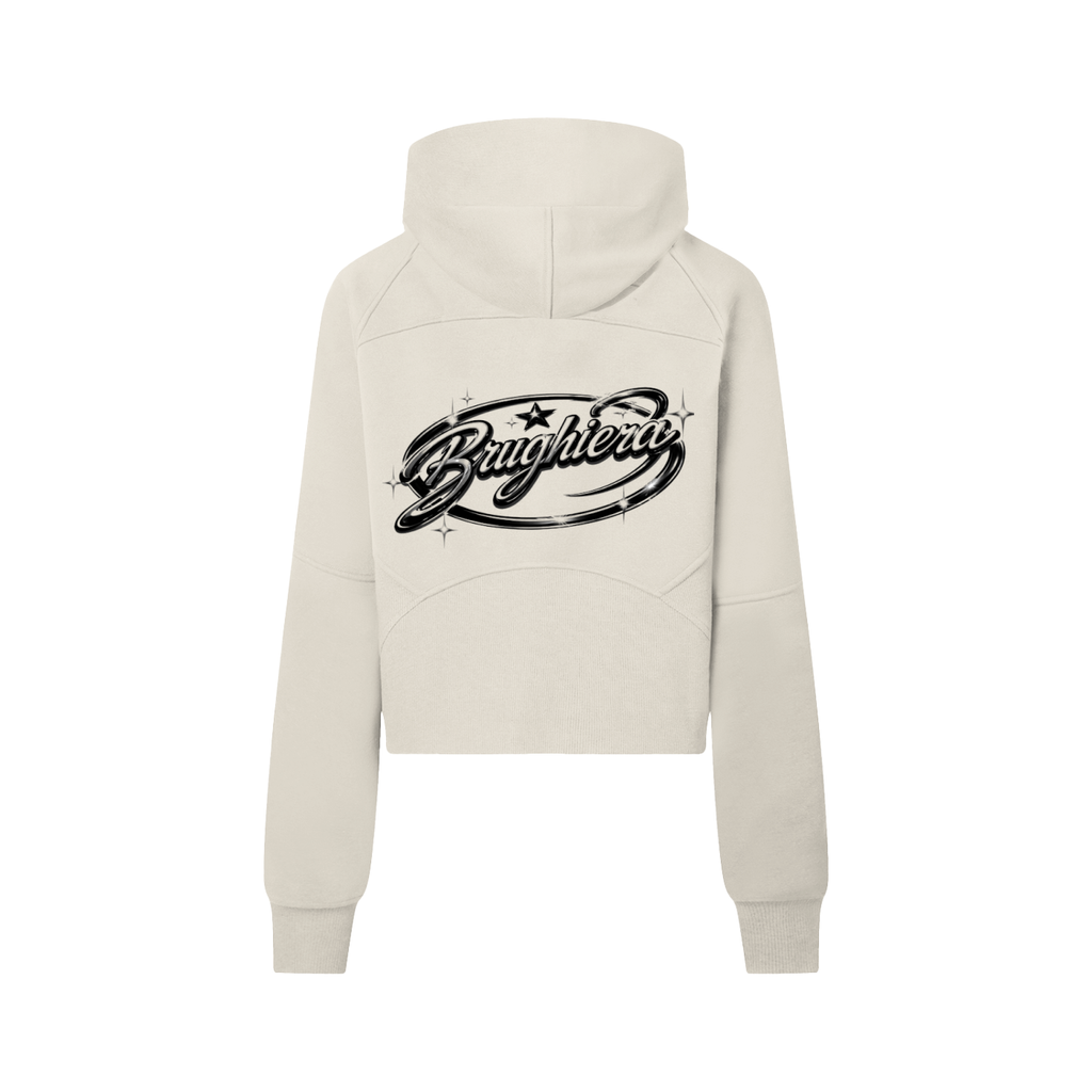 WOMEN Cropped Half-Zip Hoodie