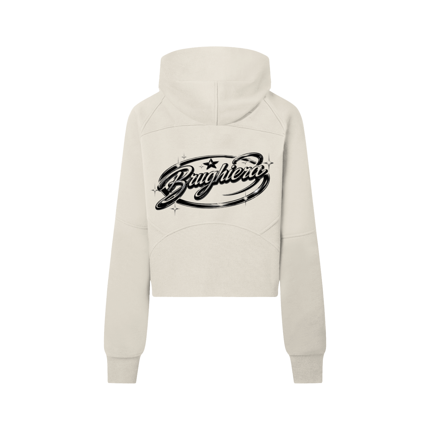 WOMEN Cropped Half-Zip Hoodie