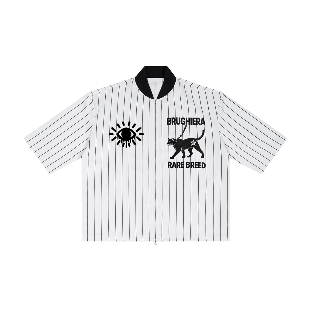 Unisex Striped Full-Zip Baseball Jersey BRUGHIERA OPENING DAY