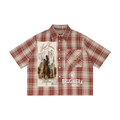 SV Unisex Plaid Boxy Short Sleeve Shirt