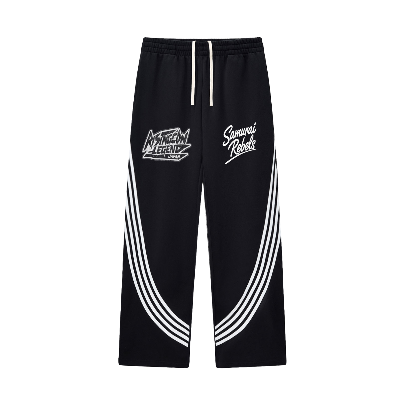 Curved Stripe Straight Sweatpants