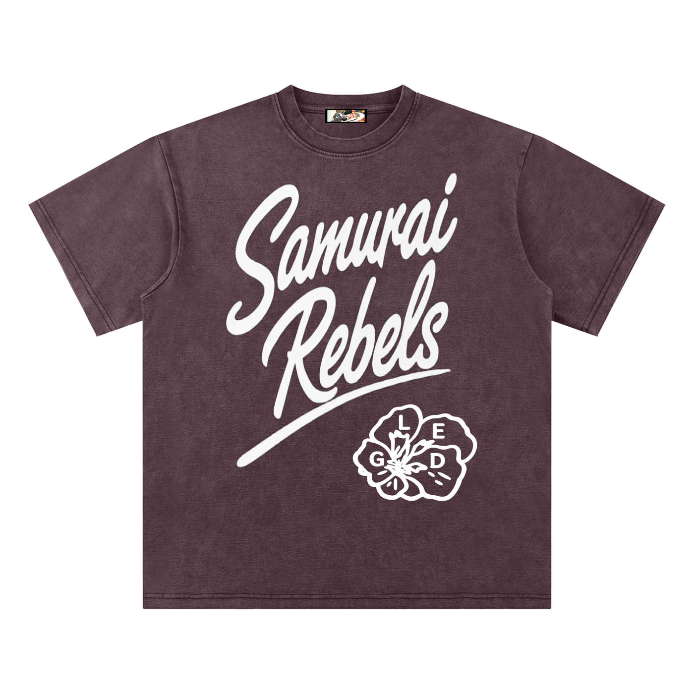 SAMURAI REBEL STAPLE Bamboo Slub Snow Washed T-Shirt