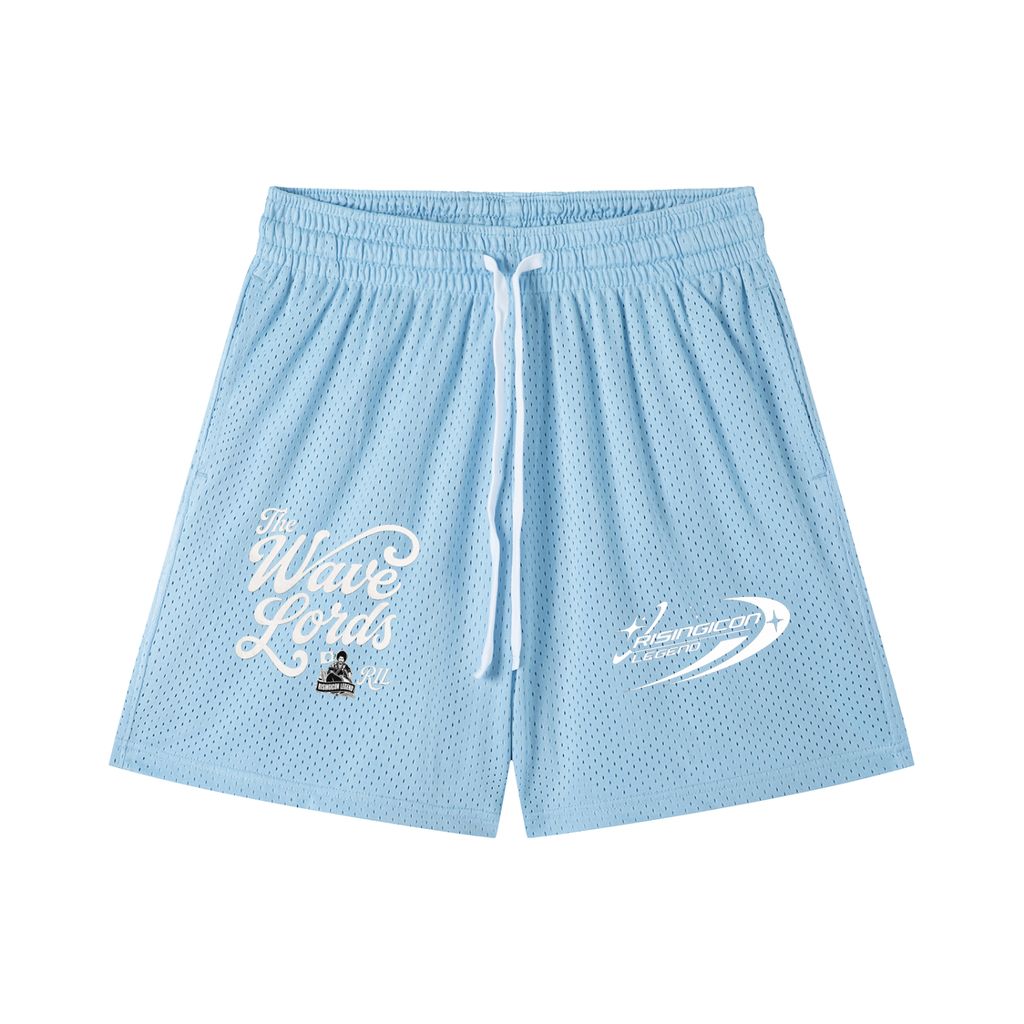WAVE LORDS Mesh Drawstring Shorts
