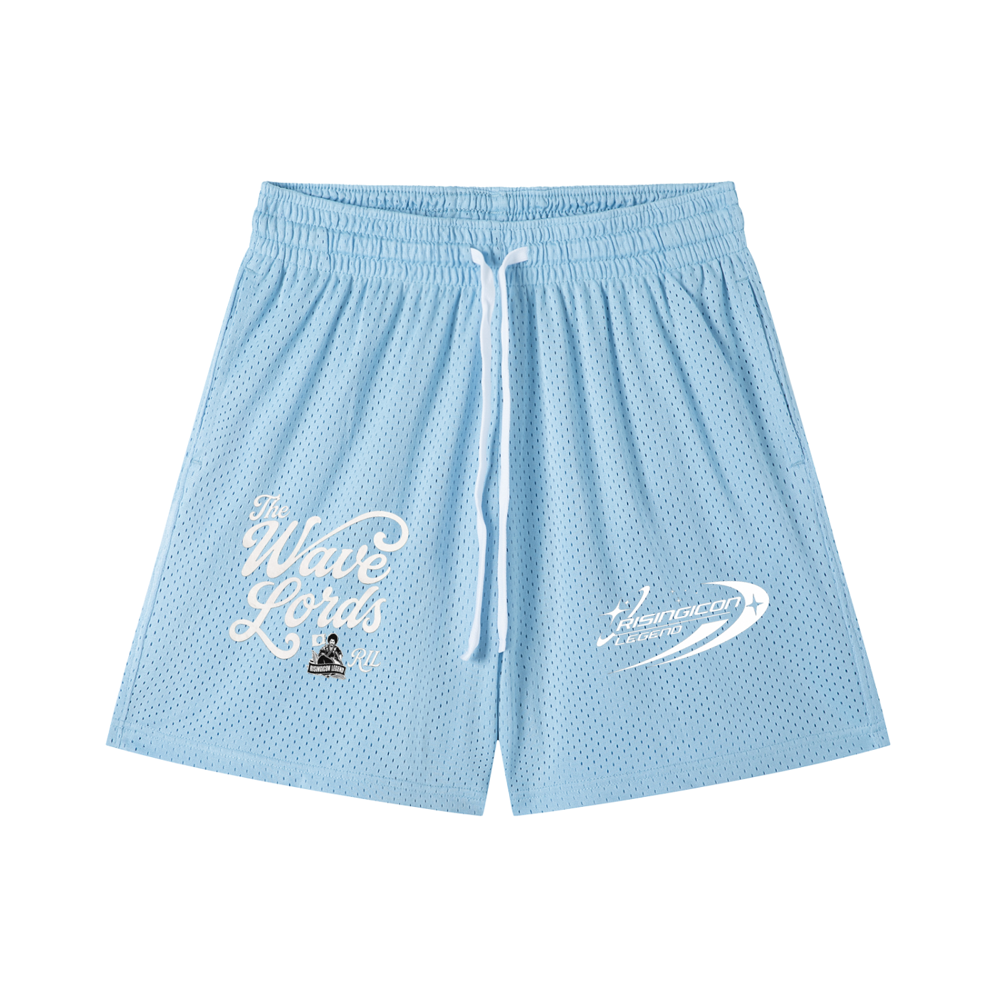 WAVE LORDS Mesh Drawstring Shorts