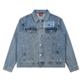 PREMIUM DENIM Unisex Vintage Wash Denim Jacket