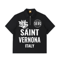SAINT VERNONA Half-Zip Cotton Polo Shirt