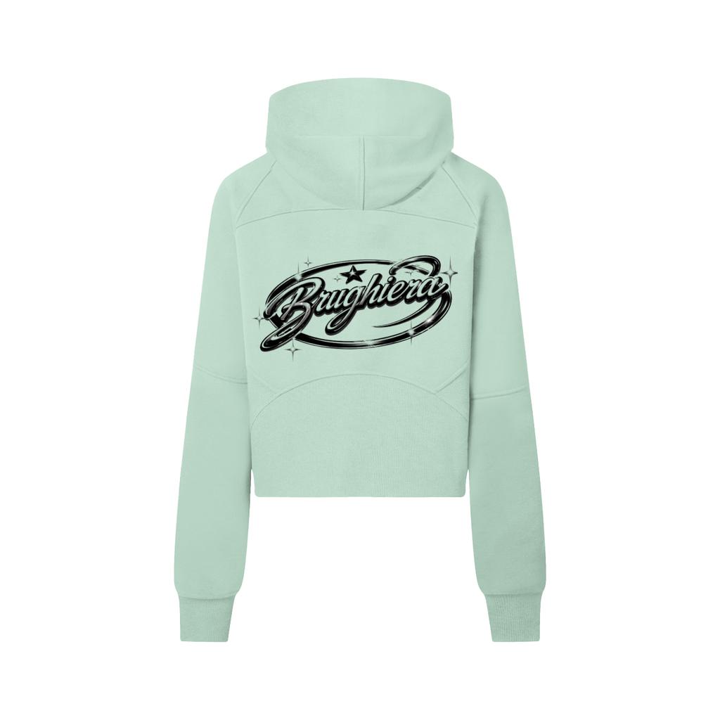 WOMEN Cropped Half-Zip Hoodie