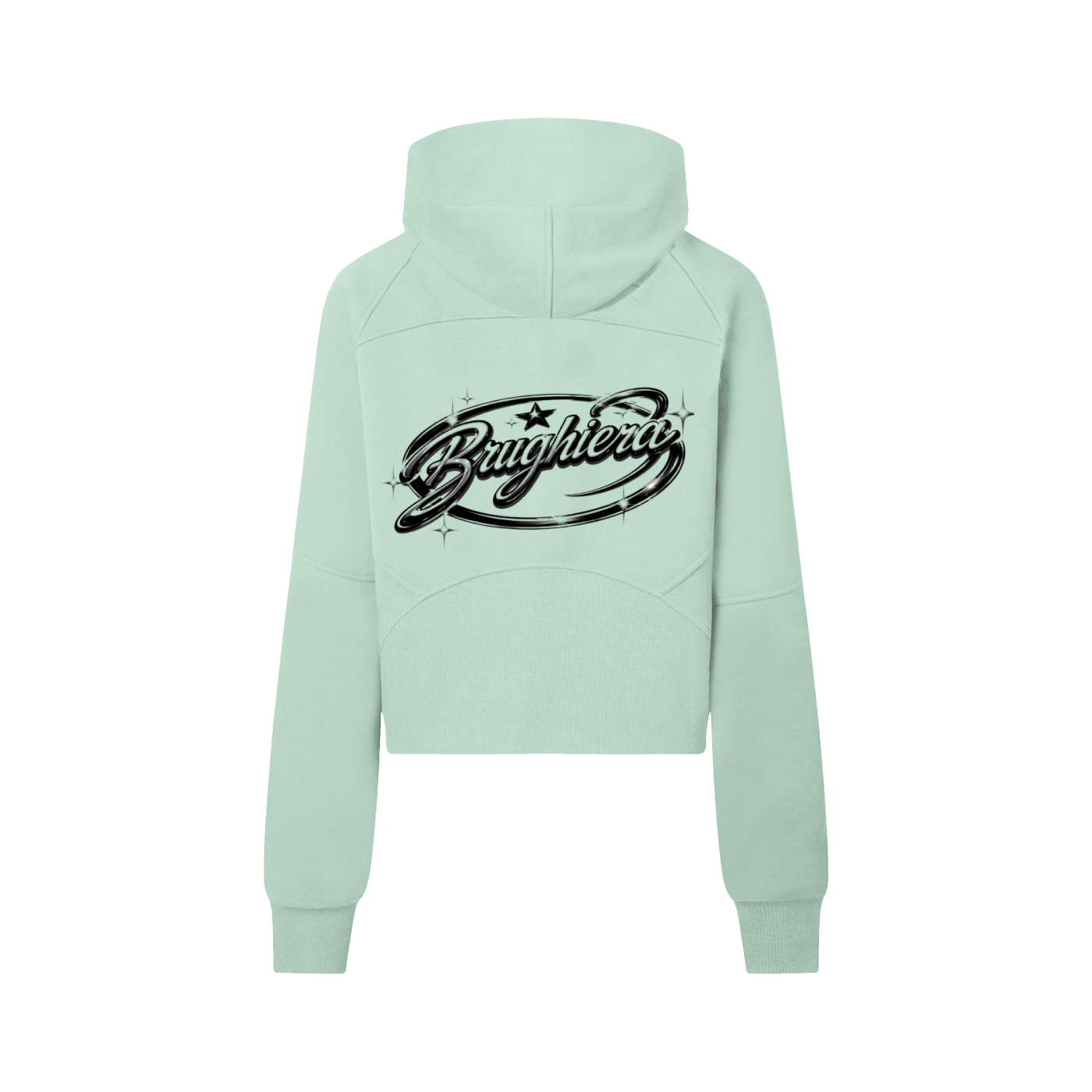 WOMEN Cropped Half-Zip Hoodie