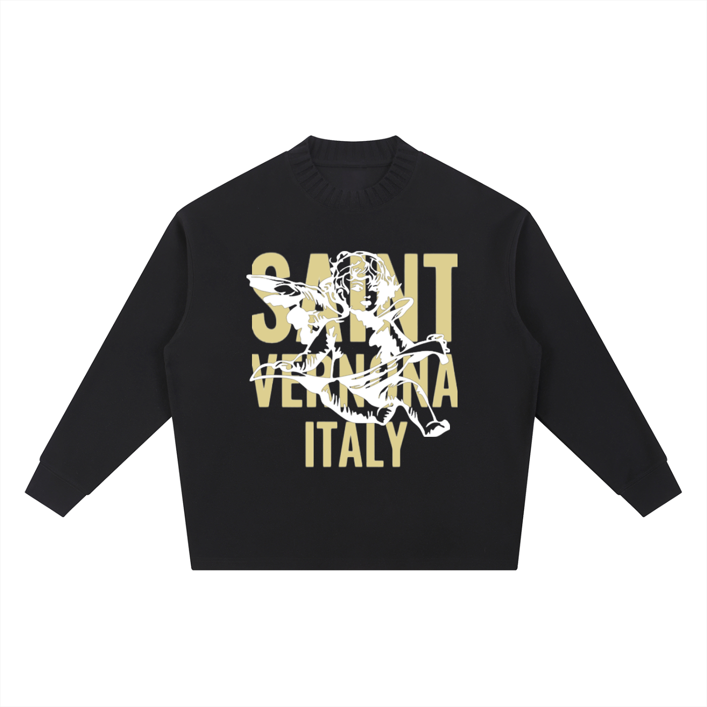 SAINT VERNONA Knitted Round Neck Oversize Sweatshirt