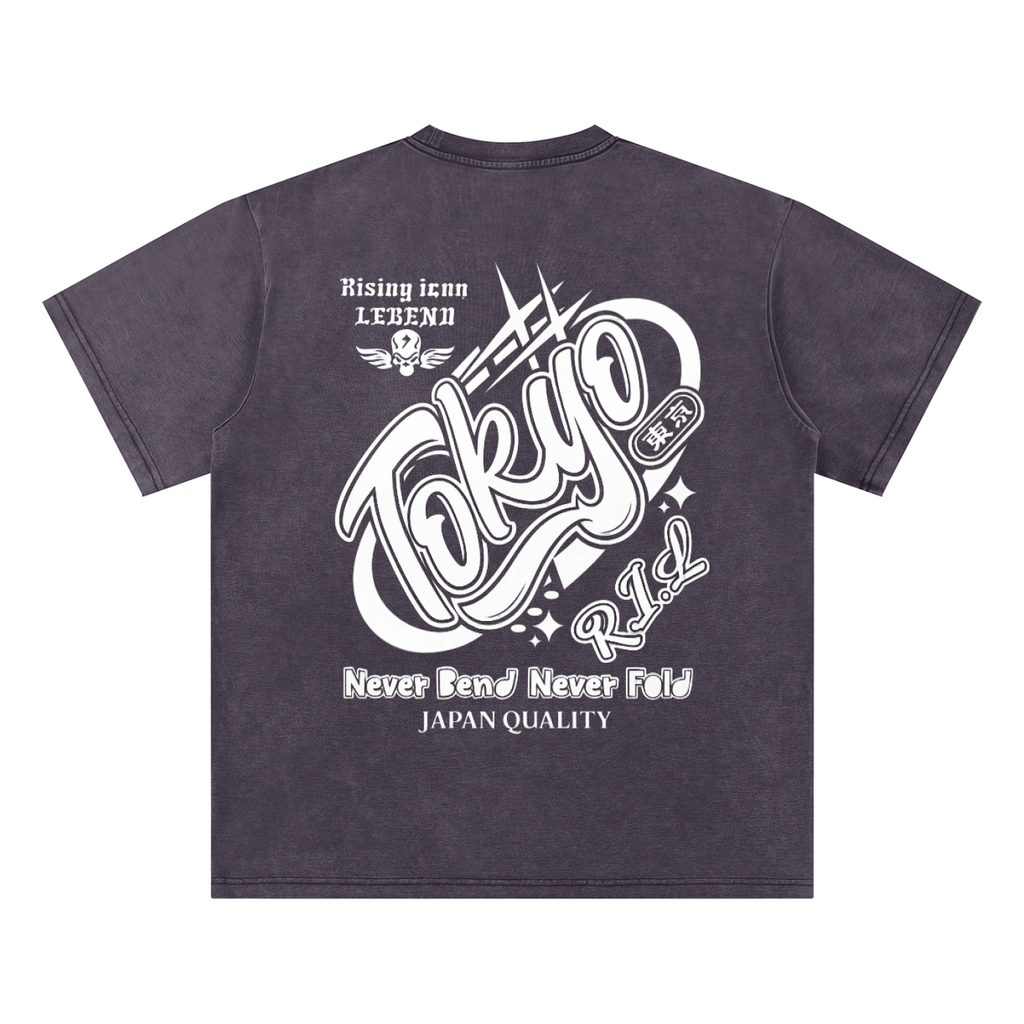 SAMURAI REBEL STAPLE Bamboo Slub Snow Washed T-Shirt