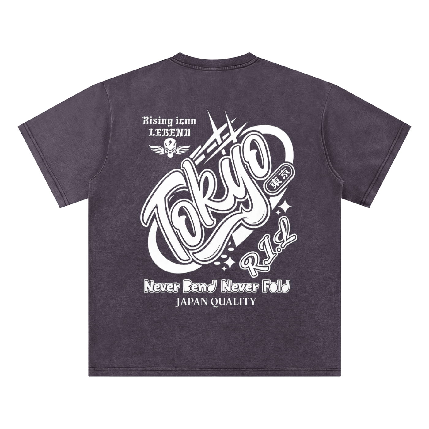 SAMURAI REBEL STAPLE Bamboo Slub Snow Washed T-Shirt