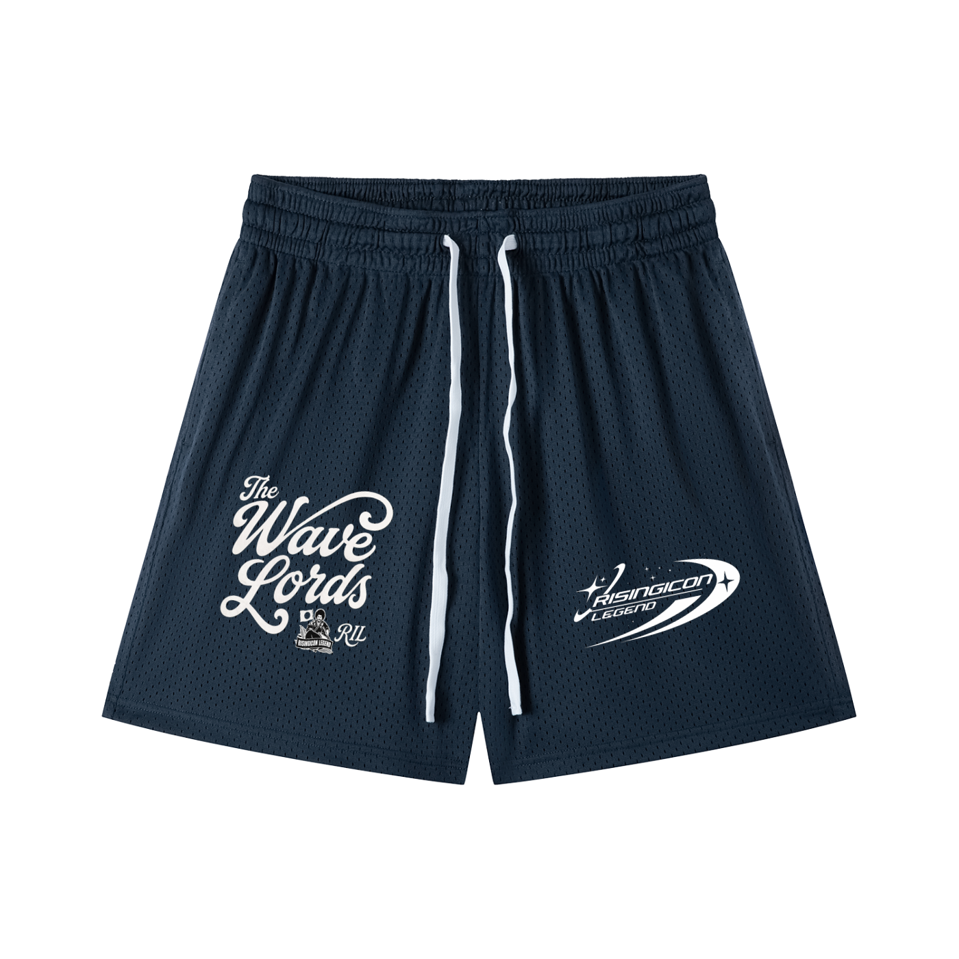 WAVE LORDS Mesh Drawstring Shorts