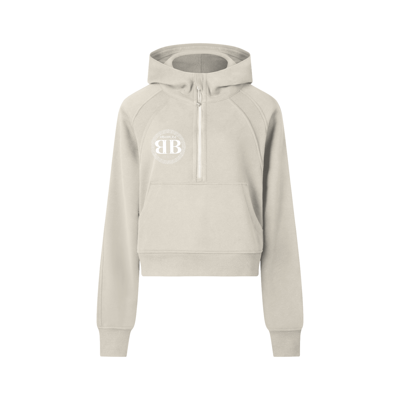 WOMEN Cropped Half-Zip Hoodie