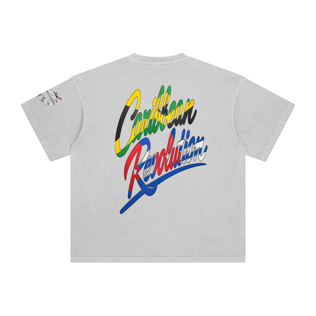 CARIBBEAN REVOLUTION Enzyme Washed T-Shirt