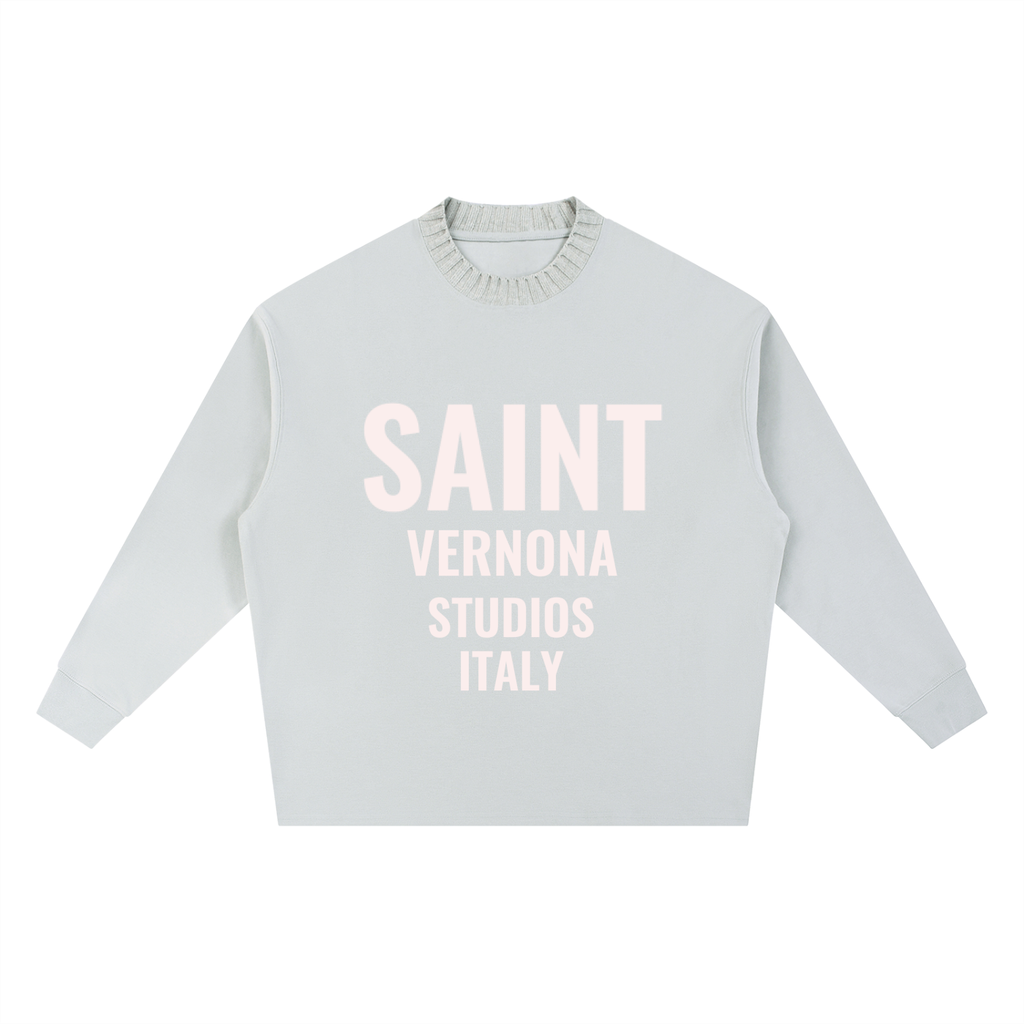 Knitted Round Neck Oversize Sweatshirt