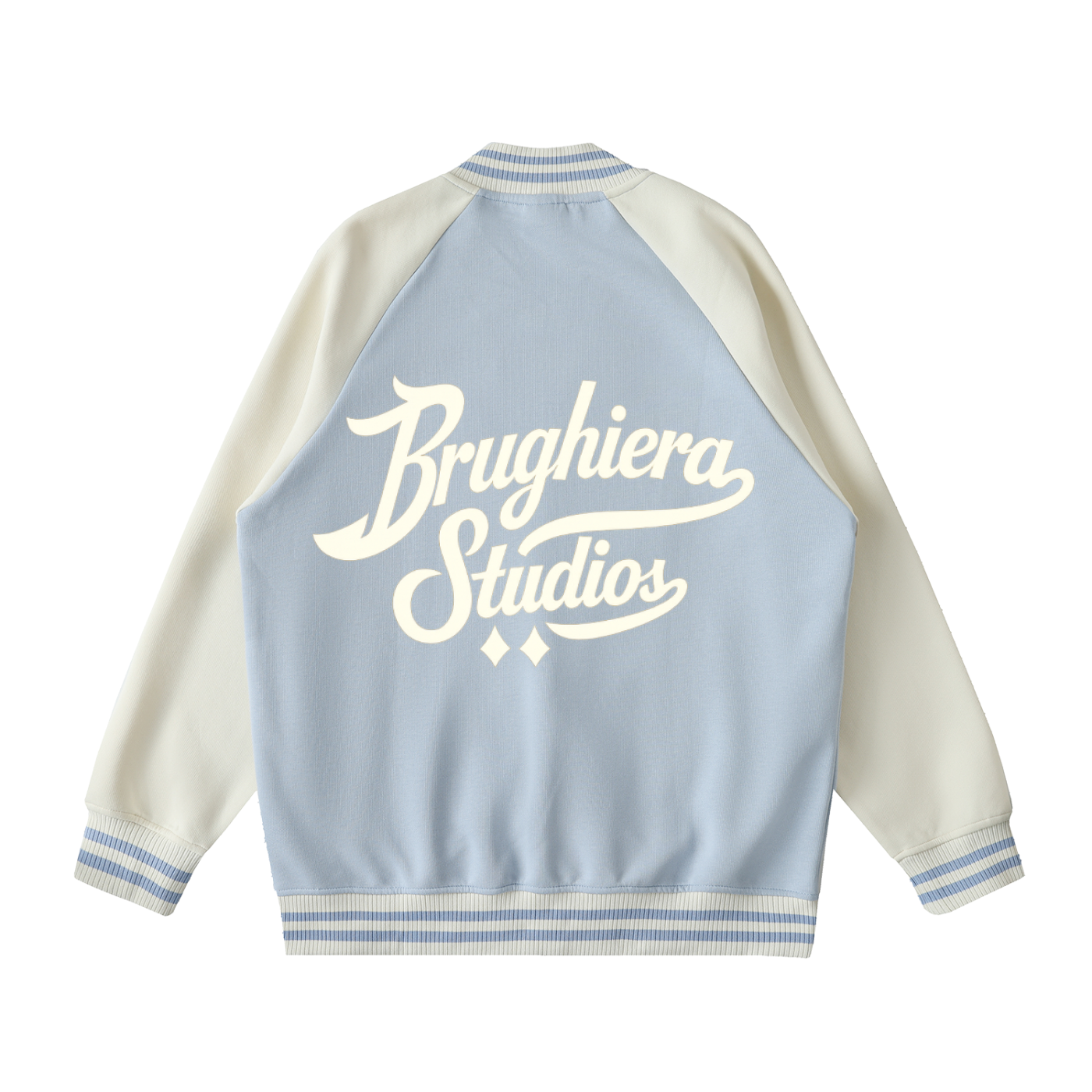 STUDIOS Two Tone Raglan Sleeve Varsity Jacket