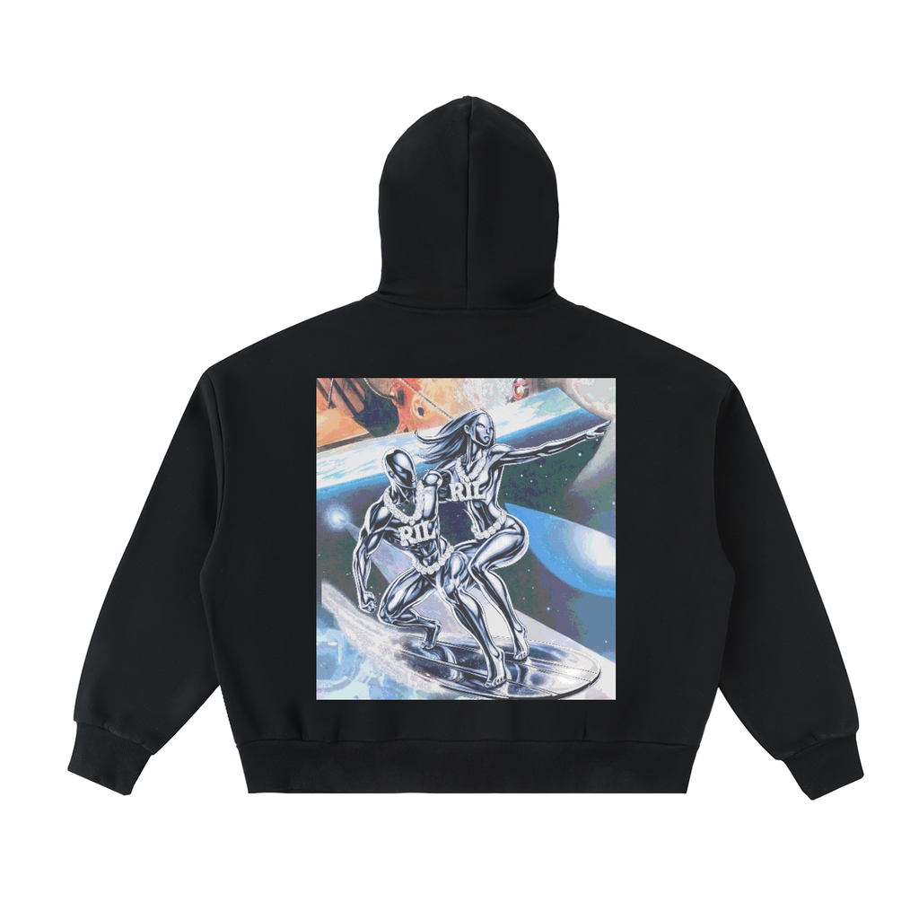 SURFER Fleeced Full-Zip Boxy Hoodie