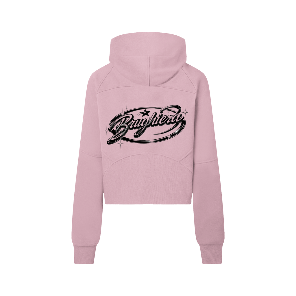 WOMEN Cropped Half-Zip Hoodie