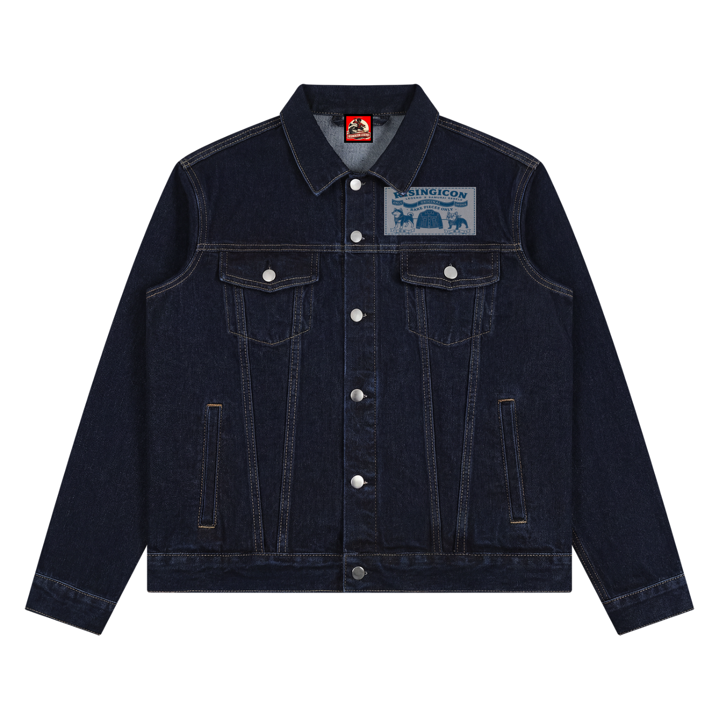 PREMIUM DENIM Unisex Vintage Wash Denim Jacket