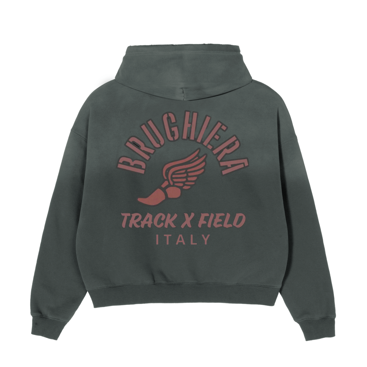 Track x Field Frayed Sunfade Boxy Fleece Hoodie
