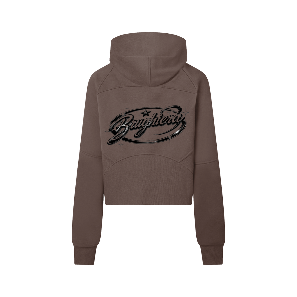 WOMEN Cropped Half-Zip Hoodie
