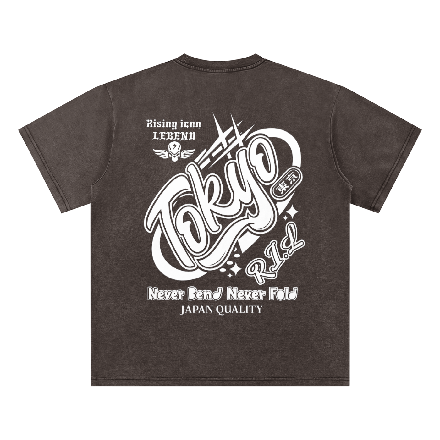 SAMURAI REBEL STAPLE Bamboo Slub Snow Washed T-Shirt