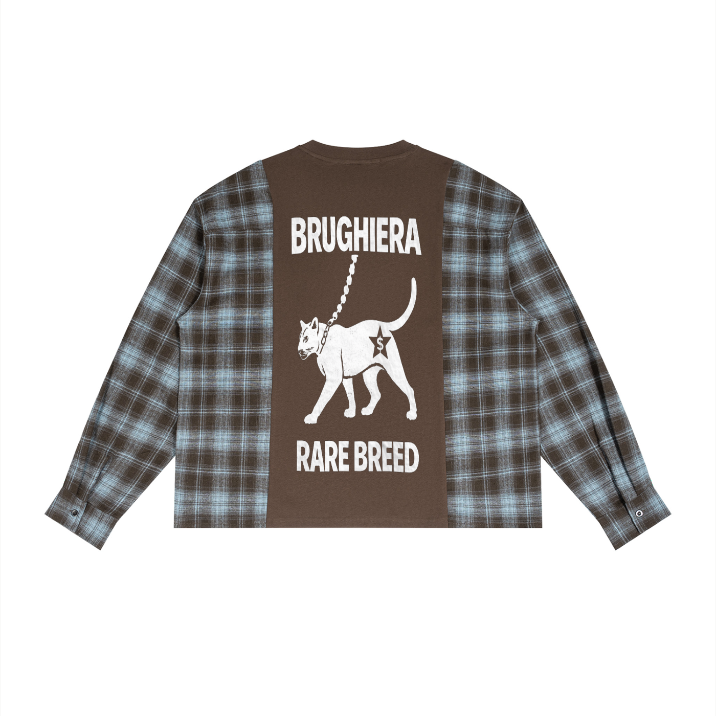 BB Unisex Plaid Panel Long Sleeve T-Shirt