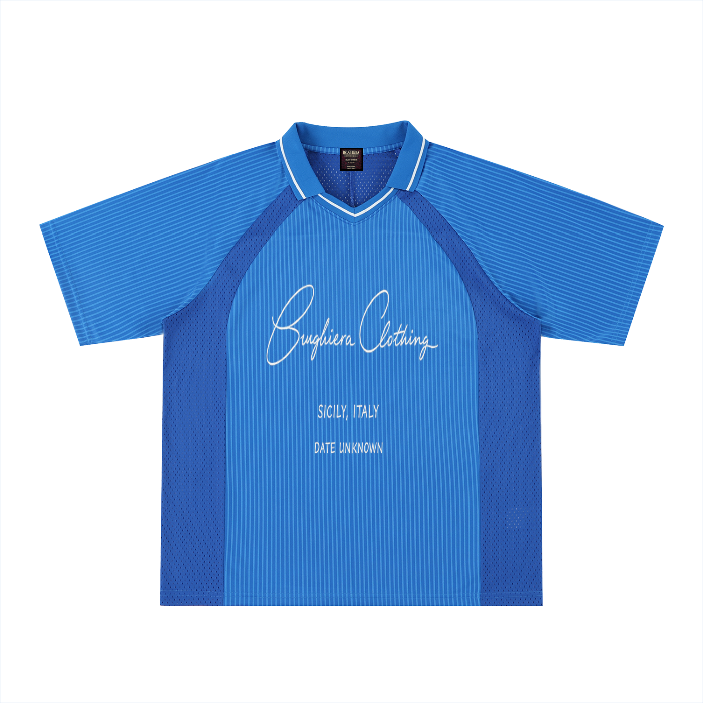 SCRIPTED Striped V-Neck Soccer Jersey