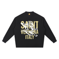 SAINT VERNONA Knitted Round Neck Oversize Sweatshirt