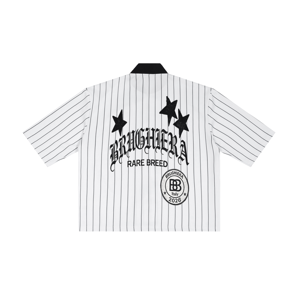 Unisex Striped Full-Zip Baseball Jersey BRUGHIERA OPENING DAY