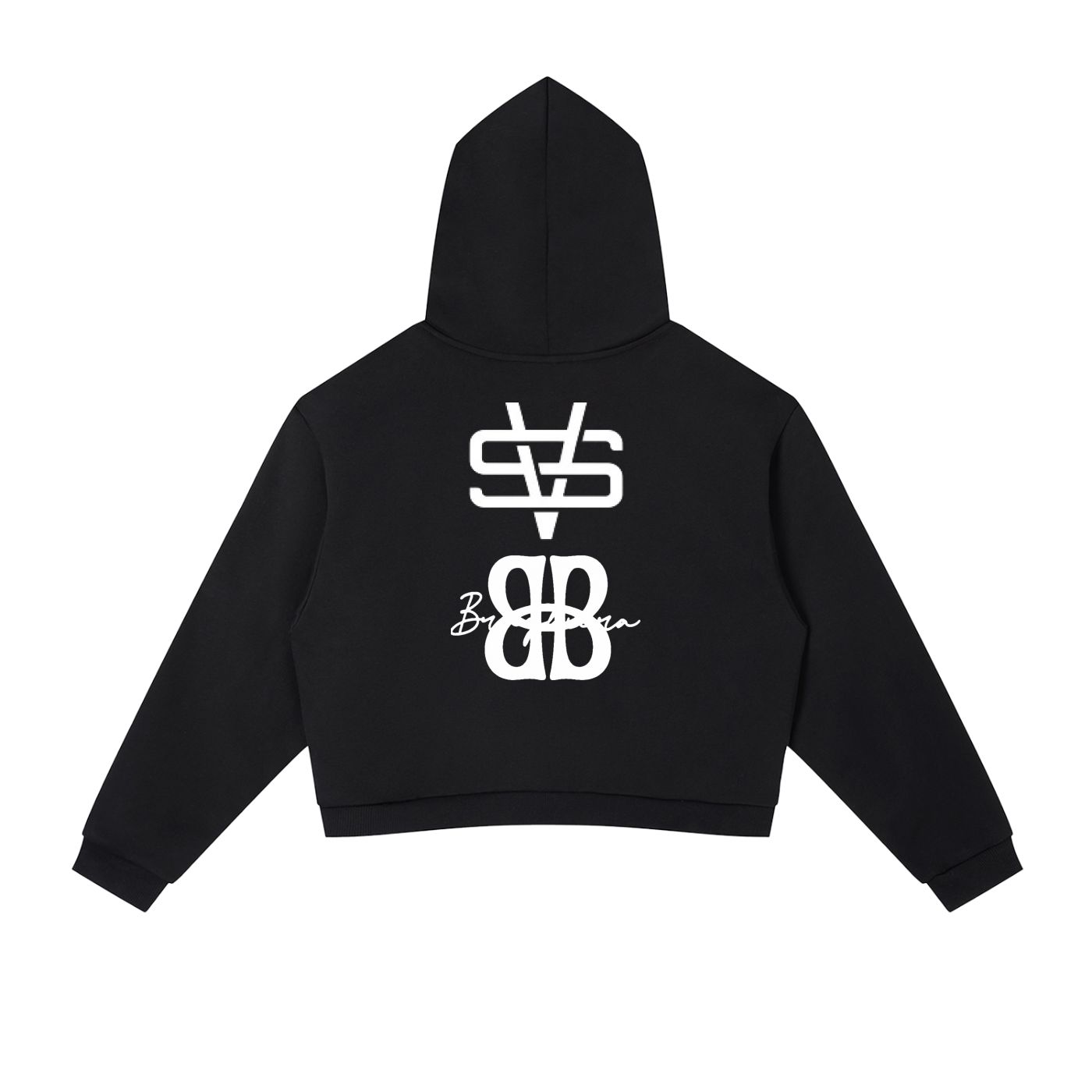 WOMEN Contrast Side Stripe Cropped Hoodie