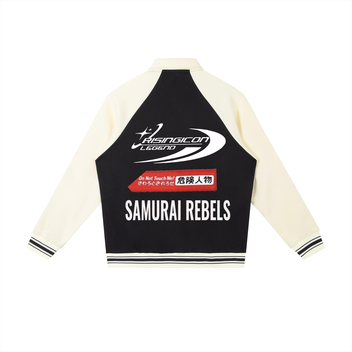 JPN FLIGHT Contrast Raglan Sleeve Baseball Jacket