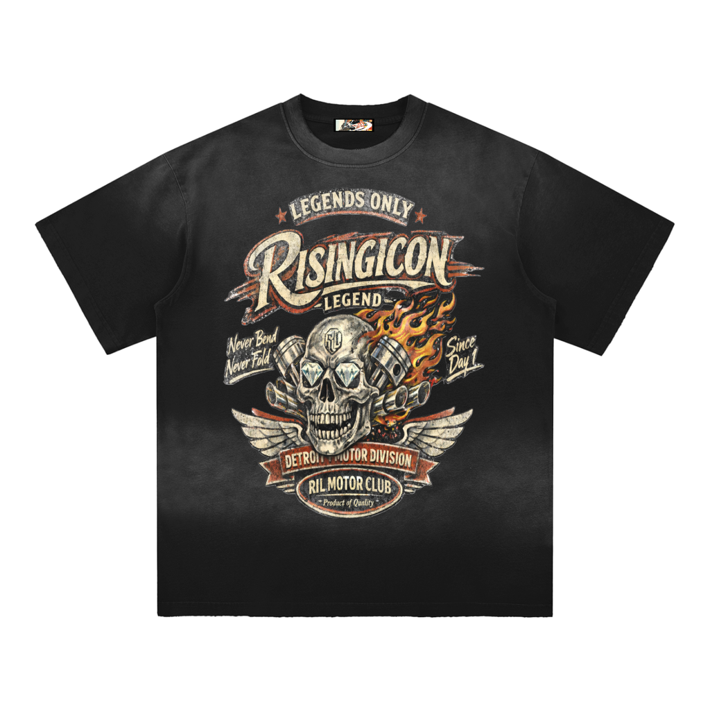 MOTOR CLUB Sun Fade Hand-Frayed Cotton