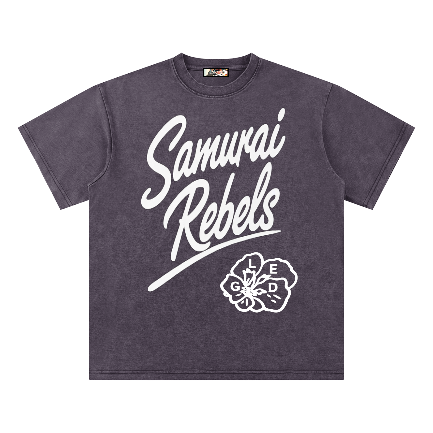 SAMURAI REBEL STAPLE Bamboo Slub Snow Washed T-Shirt