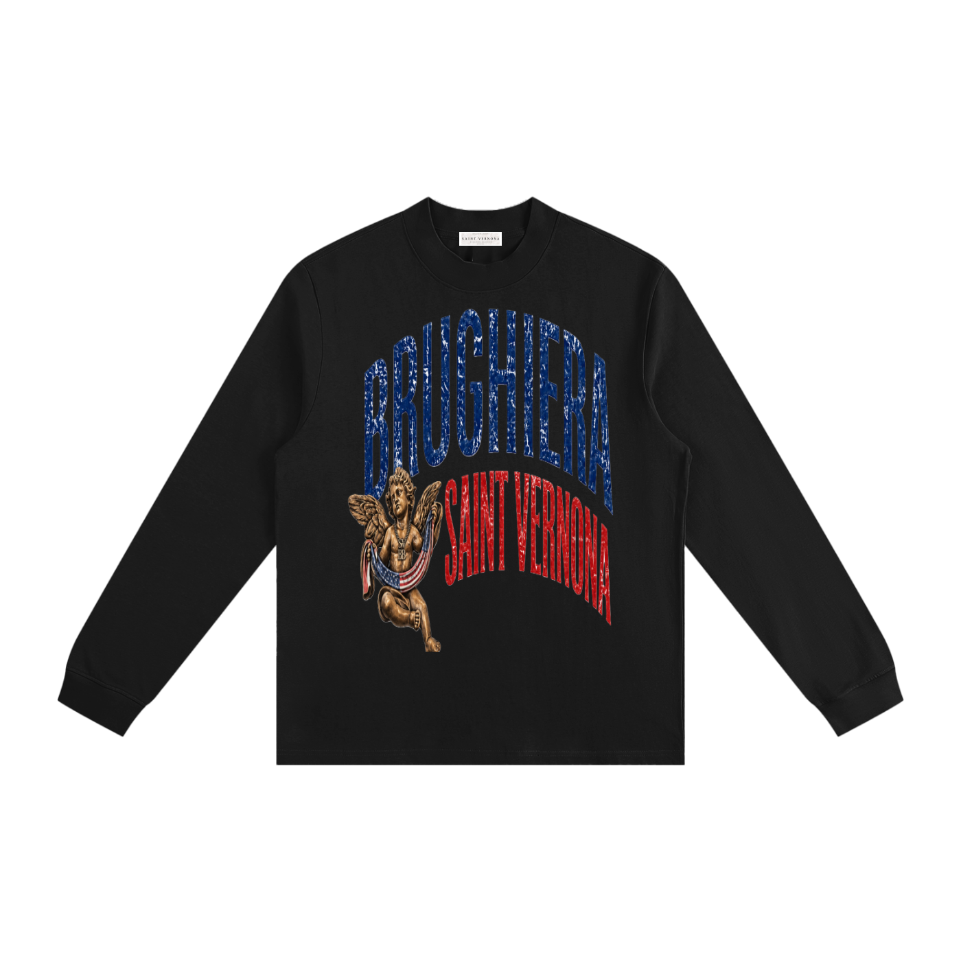 SAINT V MEDAL  Non-Shrink Mock Neck Sweatshirt