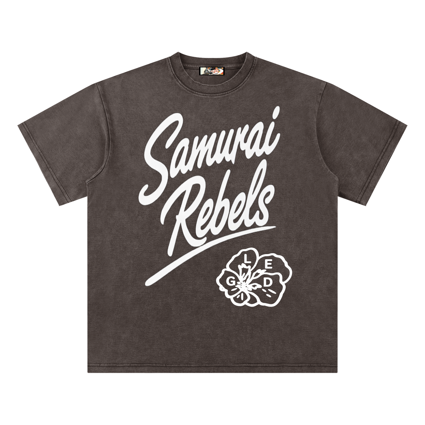 SAMURAI REBEL STAPLE Bamboo Slub Snow Washed T-Shirt