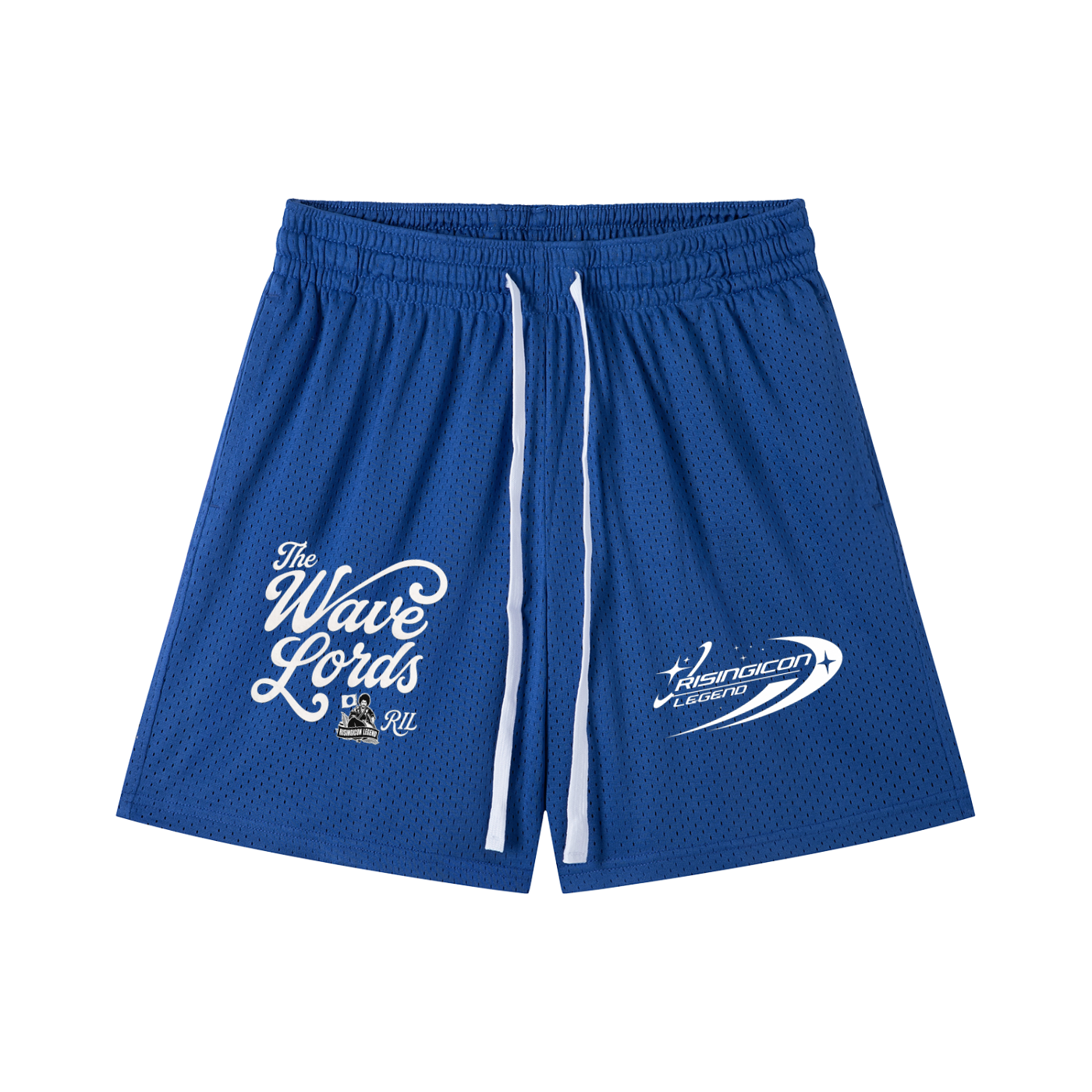 WAVE LORDS Mesh Drawstring Shorts