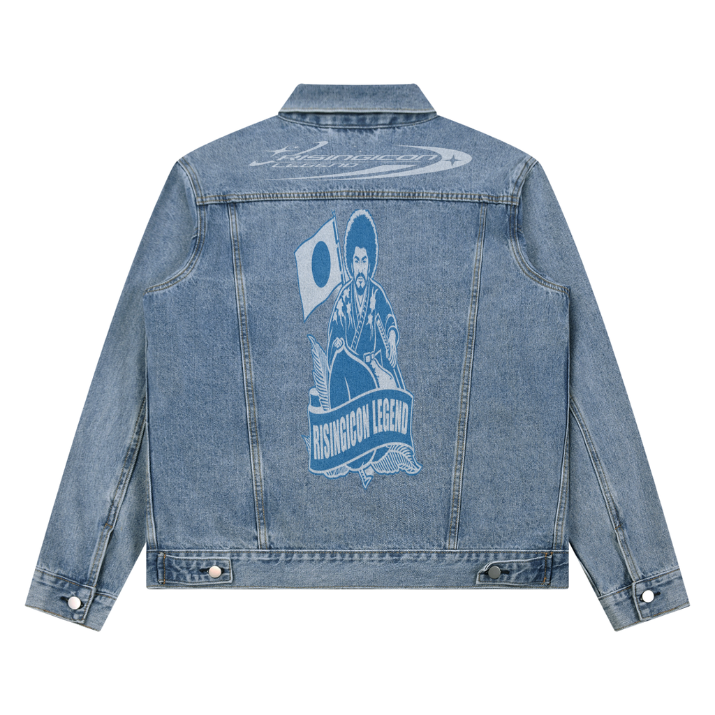 PREMIUM DENIM Unisex Vintage Wash Denim Jacket