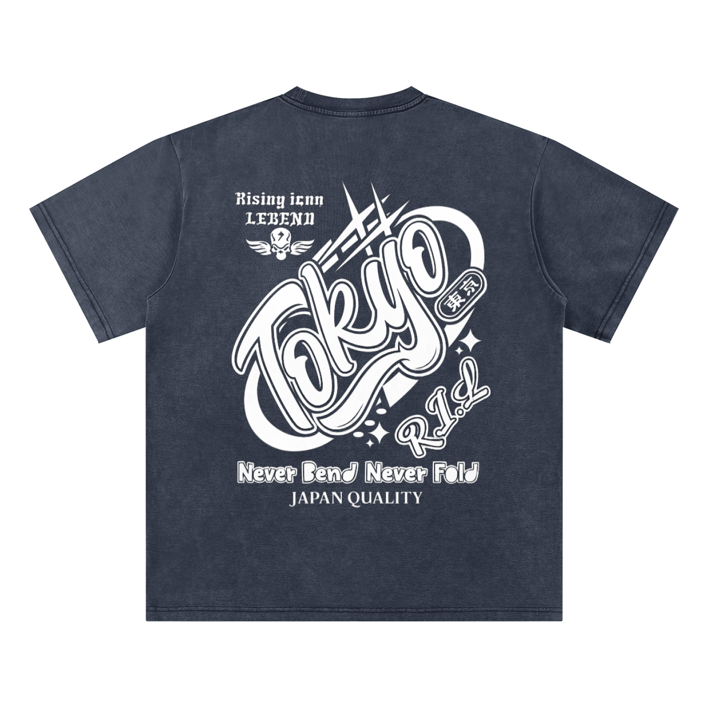 SAMURAI REBEL STAPLE Bamboo Slub Snow Washed T-Shirt