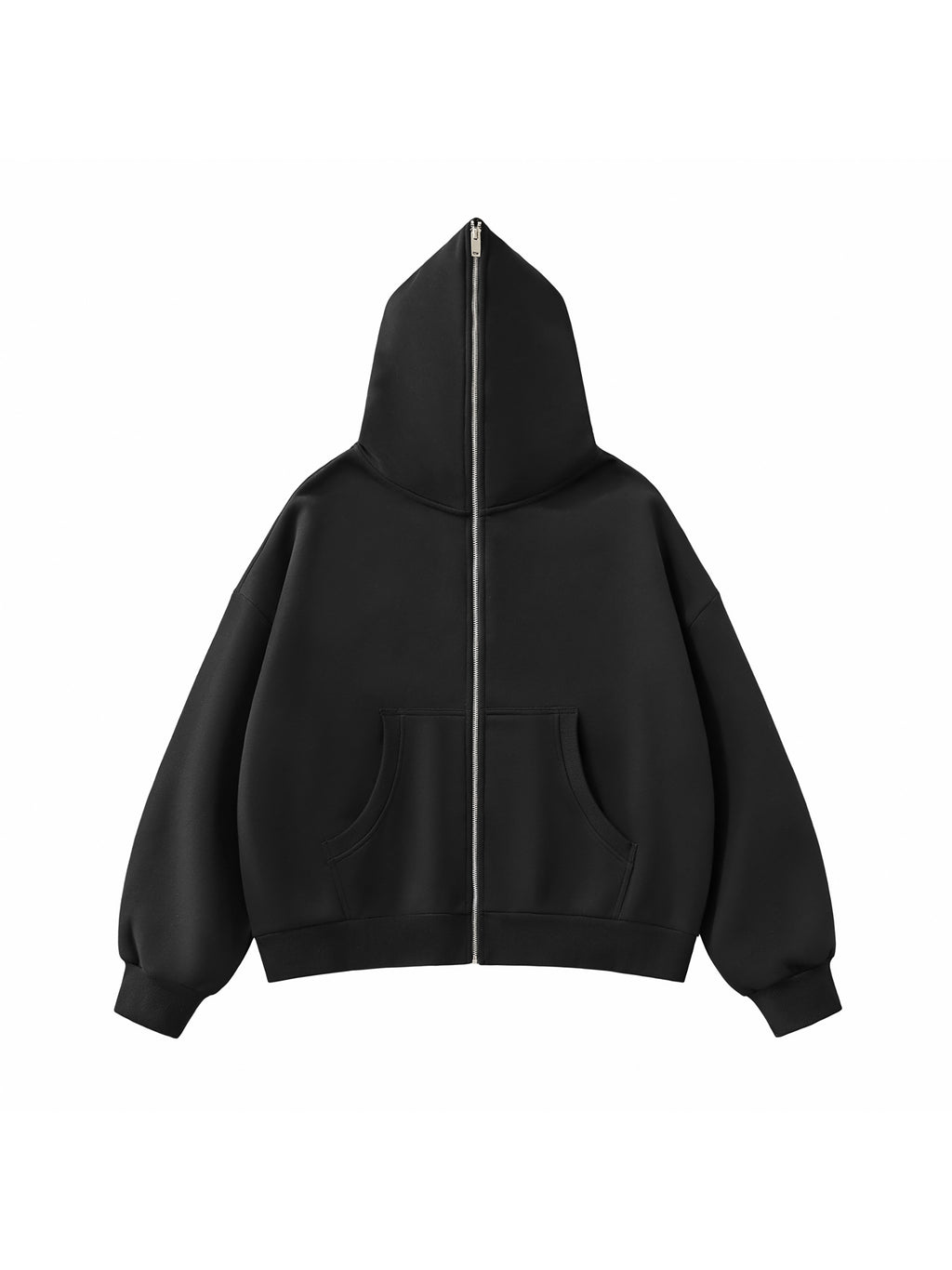 SURFER Fleeced Full-Zip Boxy Hoodie